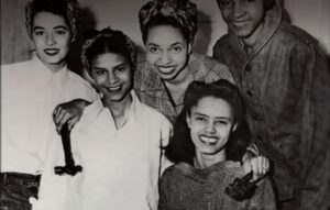Five African-American women or "Rosies" from WWII