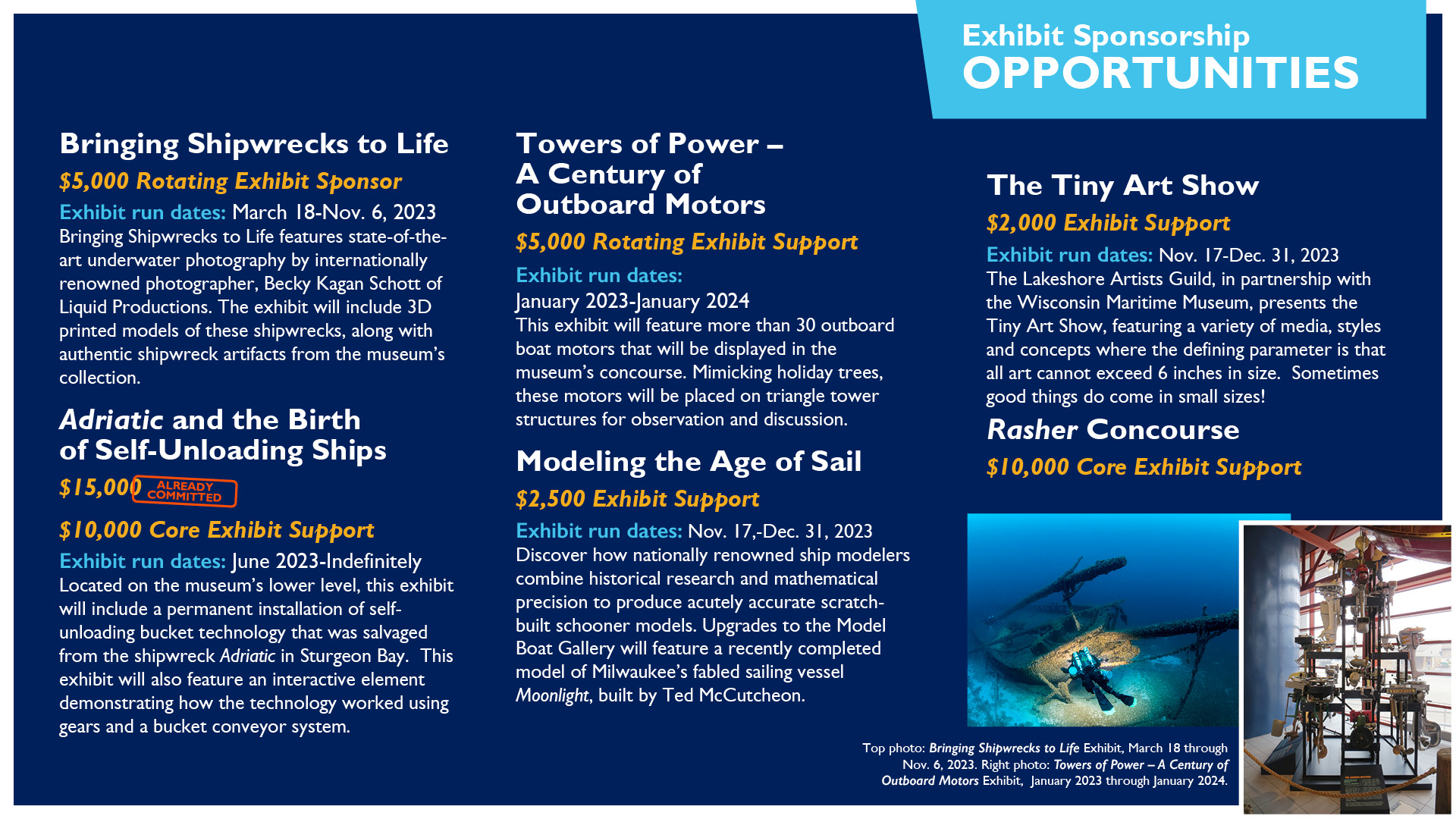 WMM_SponsorshipOpps.23_WebElements3 A list of upcoming exhibits in 2023