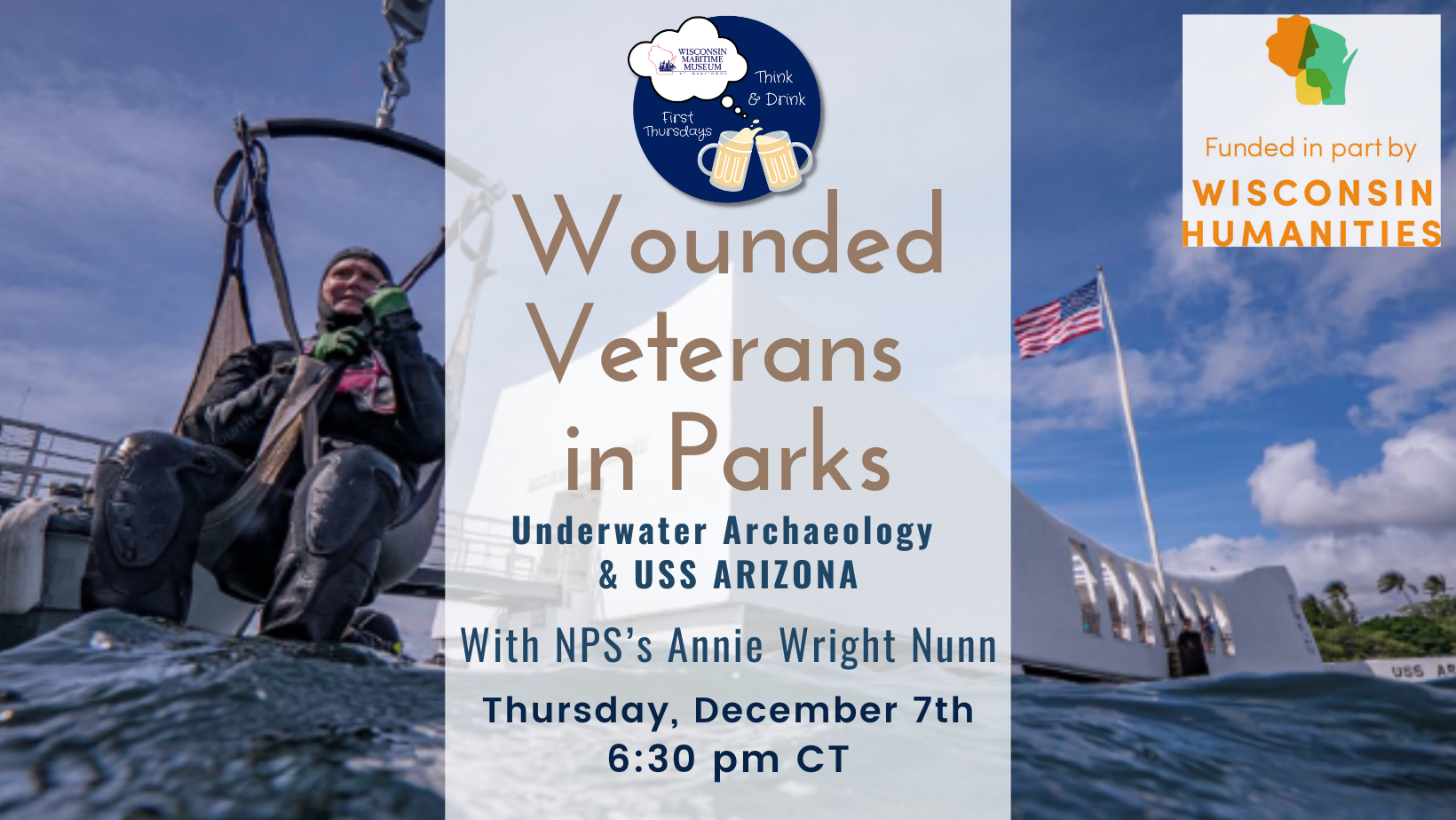 Wounded Veterans in Parks Underwater Archaeology & USS Arizona (1) Promotional ad for the Ghost Army talk with the basic event info